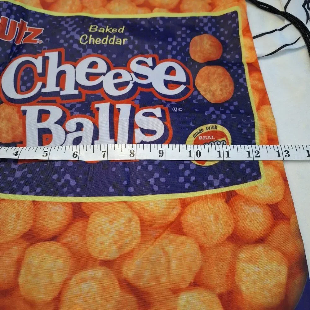 2012 Utz Cheddar Cheese Balls Drawstring Backpack Novelty Promotional Bag Unique